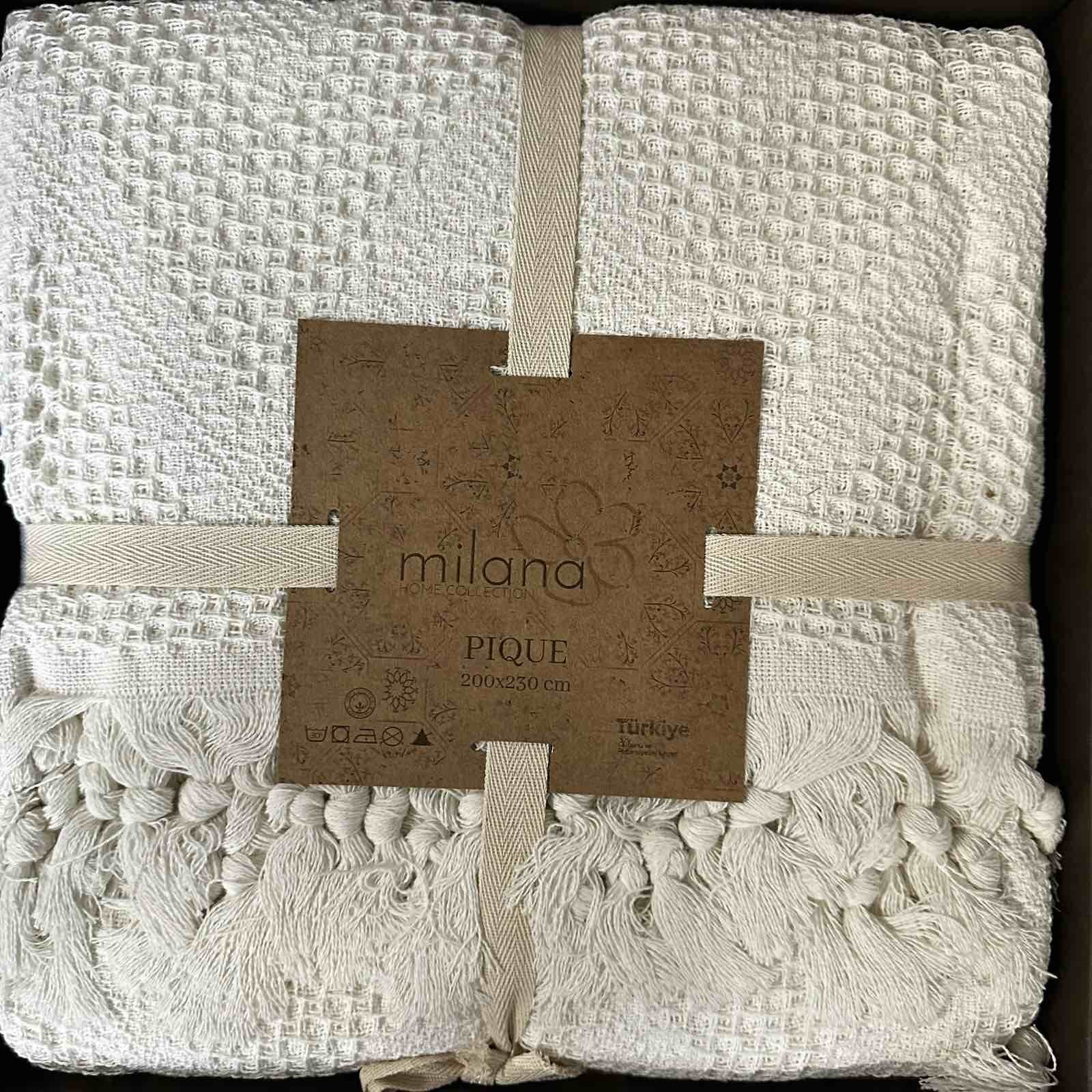 Летнее покрывало Milana Pigue pike 200x230 вафельное