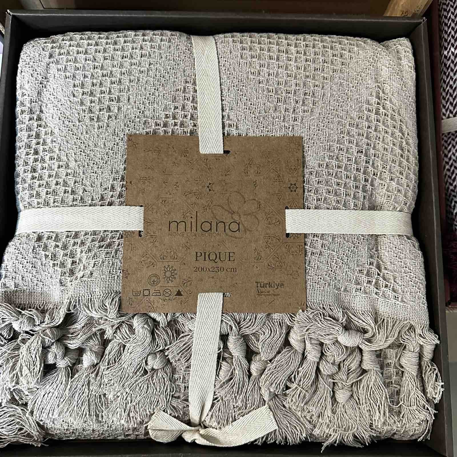 Летнее покрывало Milana Pigue pike 200x230 вафельное