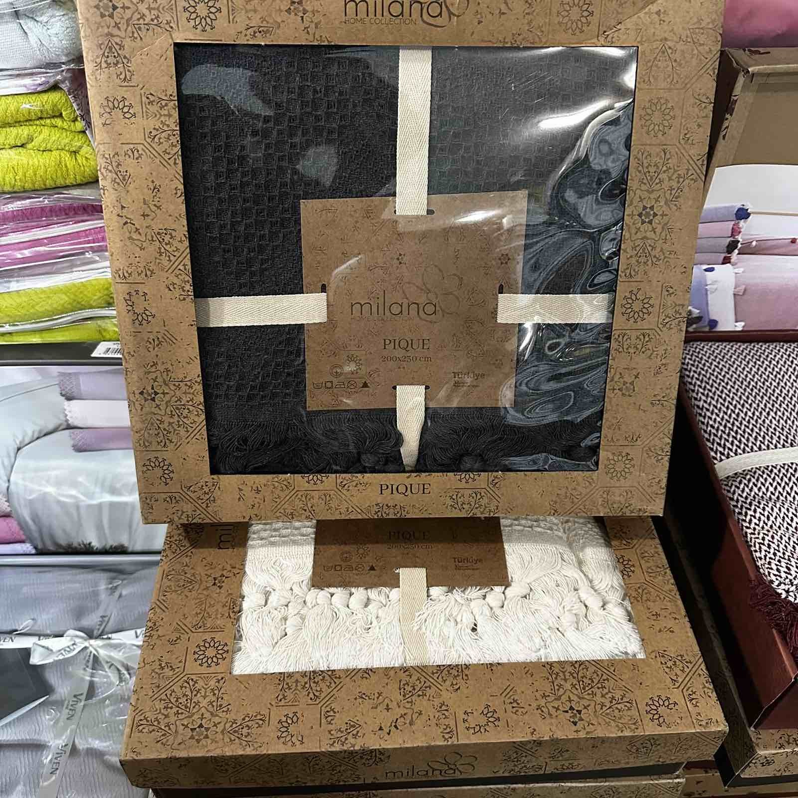 Летнее покрывало Milana Pigue pike 200x230 вафельное