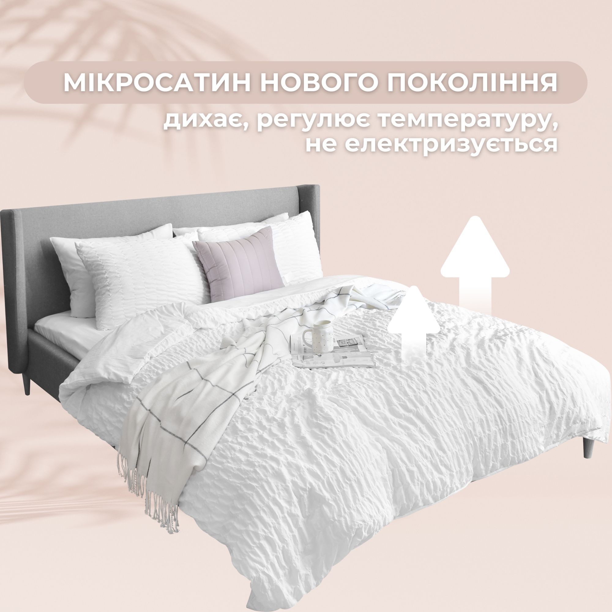 КПБ полуторний CloudDream IDEIA 145х215 + нав-ки 50х70 2 шт + простирадло 160х220