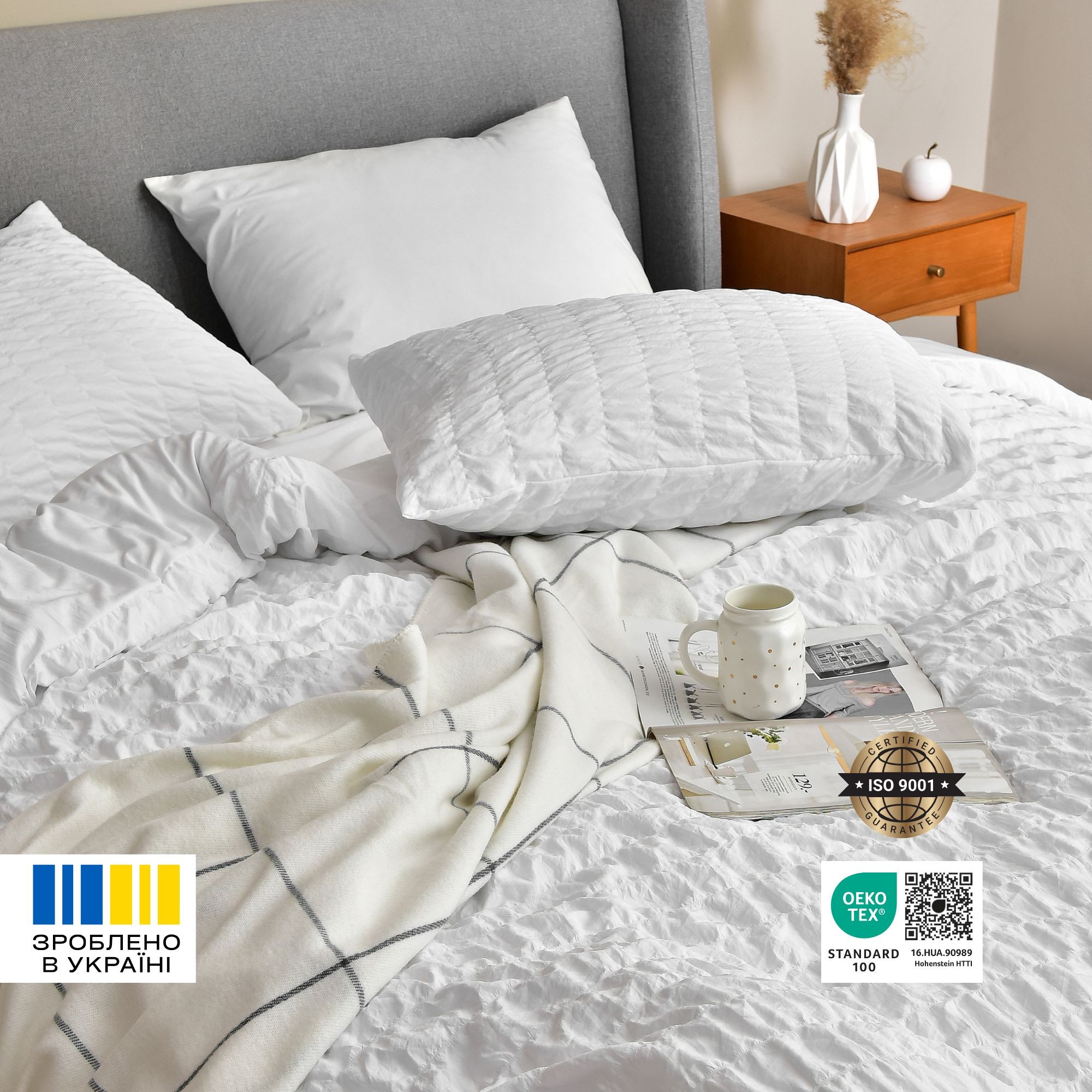 КПБ полуторний CloudDream IDEIA 145х215 + нав-ки 50х70 2 шт + простирадло 160х220