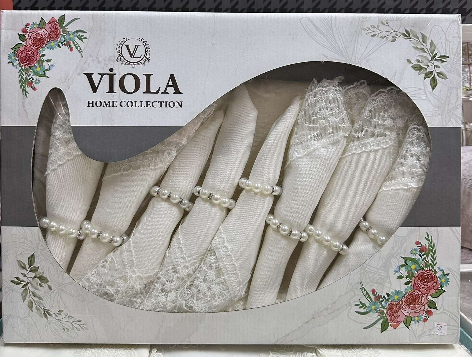 скатерть Viola set 160x220 с 8 салфетками