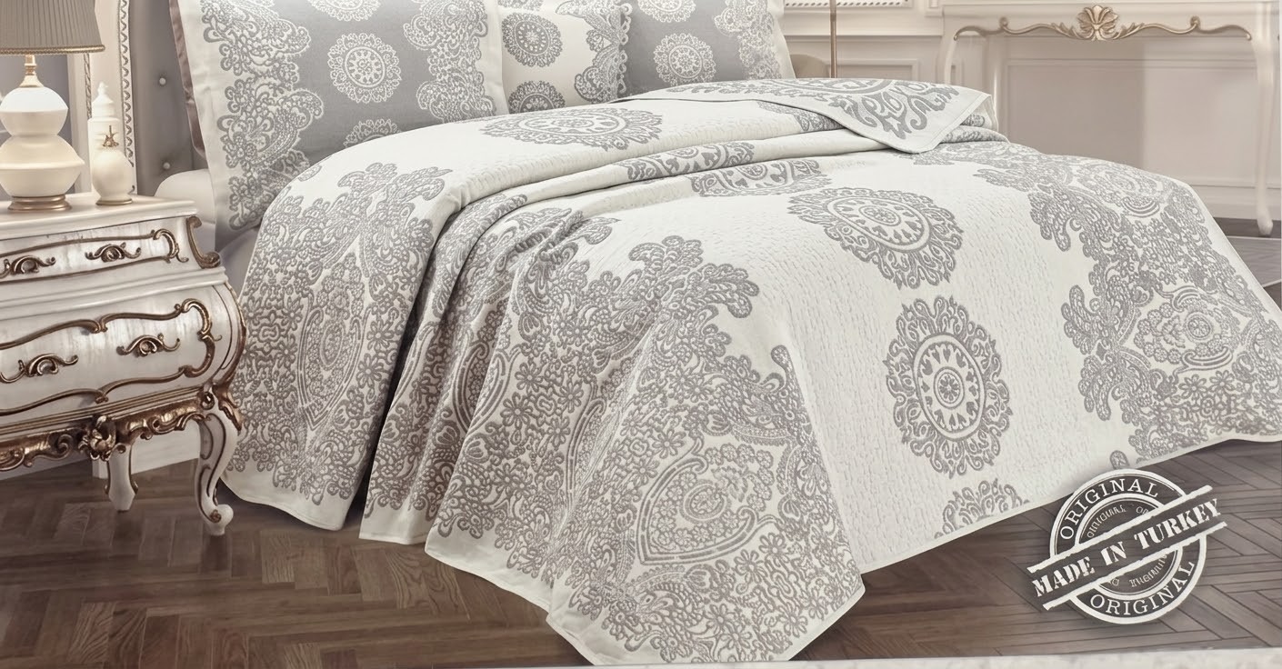 Buy Bedspread tapestry Ambiance Cottoni Paris 180 * 260 made in Turkey