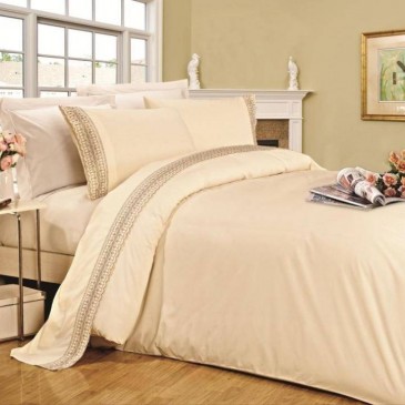 Sateen bedding set with lace, TF B 0001