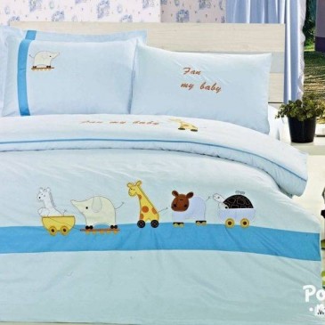 Arya bedding set childrens satin with My Baby embroidery