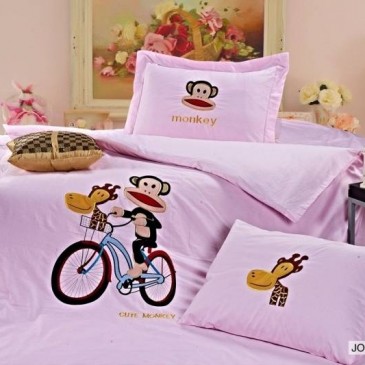 Комплект постельного белья ARYA детский сатин с вышивкой Journey Pink - розовый