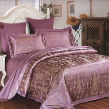 Комплект постельного белья Arya Magestic Бамбук Жаккард с вышивкой 200x220 Kennedy