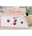 Комплект постельного белья ARYA детский сатин с вышивкой 160х220 Strawberry Girls