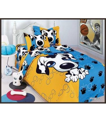Комплект постельного белья ARYA печатный детский Puppy Blue - голубой