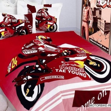 Комплект постільної білизни ARYA друкований дитячий Motor Bike Red - червоний