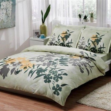 Bed sheets Tac deluxe saten ledra yesil