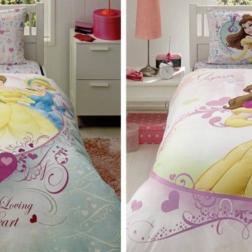 Bed linen Tac Disney Princess Belle Heart