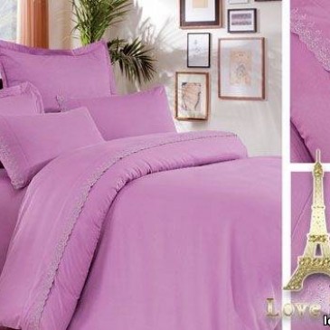 The Love You bedding set sateen lace lilac