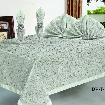 Table linen set with rings, 9 units DV-T-1013