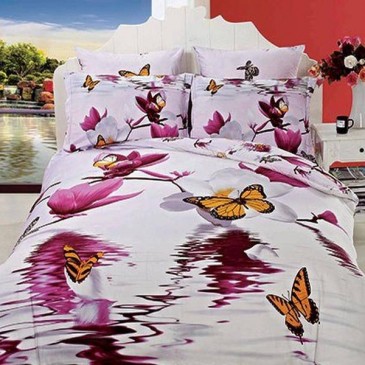 Arya Satin Butterfly bedding set