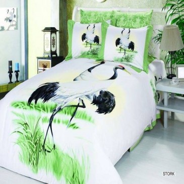 Arya Satin Stork bedding set