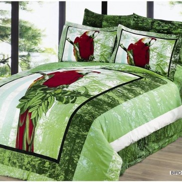 ARYA Satin Bird Paradise bedding set