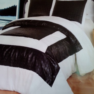 Bedspread Arya Brillante white-black