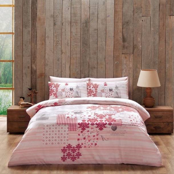 Buy bed linen Tac Ranforce Armina pembe Euro, Turkey