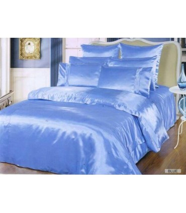 Bedding Set ARYA Silk Solid Blue