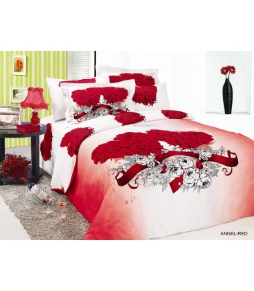 Комплект постельного белья ARYA сатин Angel Red