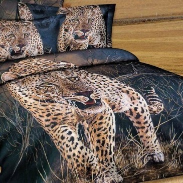 Love You sateen Cheetah bedding set