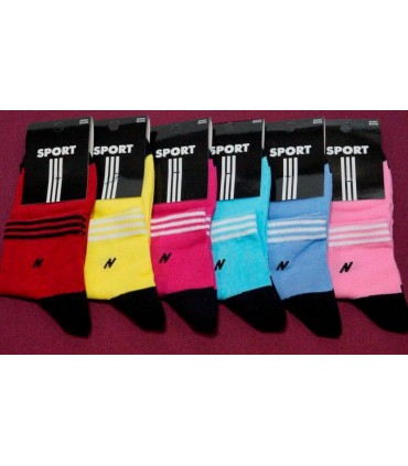 Tennis socks medium female bright