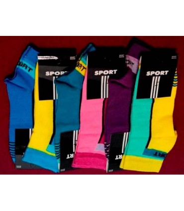 Tennis socks medium female bright